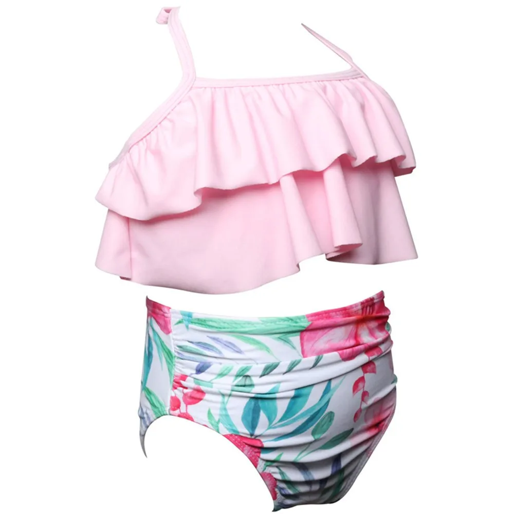 

2Pcs Toddler Baby Girl Ruffles Swimwear Bathing Bikini Set Outfits Swimsuit kids swimwear for girls maillot de bain fille