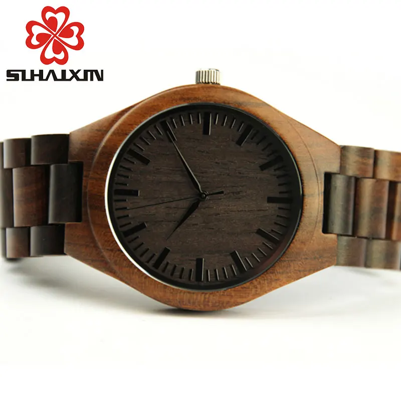 SIHAIXIN деревянные часы ручной работы мужские уникальные reloj madera erkek kol saati Прямая