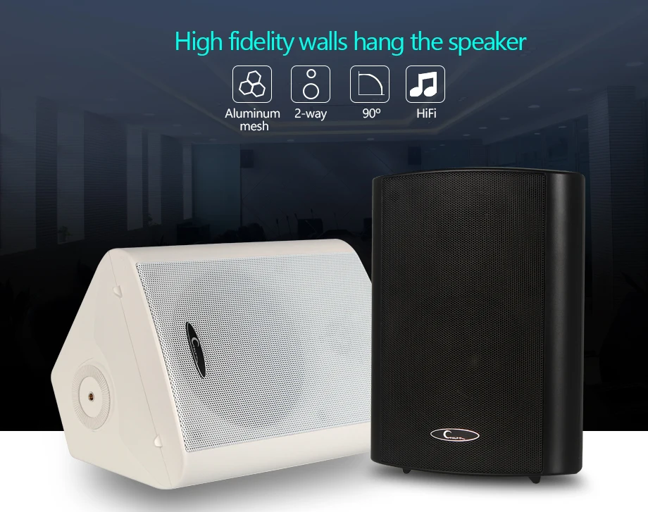 Oupushi 2-полосная полный диапазон настенный Динамик 100V домашний аудио открытый Портативный потолочный Динамик мини сабвуфер громкий Динамик