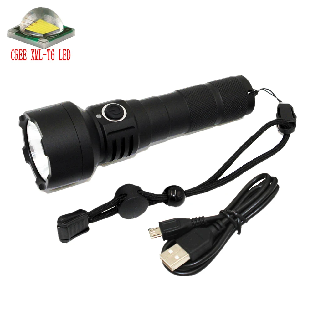 

USB Перезаряжаемые XML T6 светодиодный вспышка светильник 2000lm тактический фонарь светильник 5 Режим карманный фонарь для активного отдыха на п...