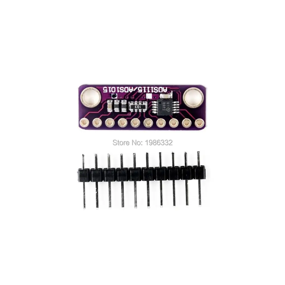 WS16 2.0V to 5.5V ADS1015 Conversion 12 bit 4 Channel Precision Analog Digital Converter Module ADC for Arduino Connector on - Модуль преобразователя аналогово-цифрового сигнала высокой точности ADS1015 с разрешением 12 бит и 4 каналами, подключаемый к Ar