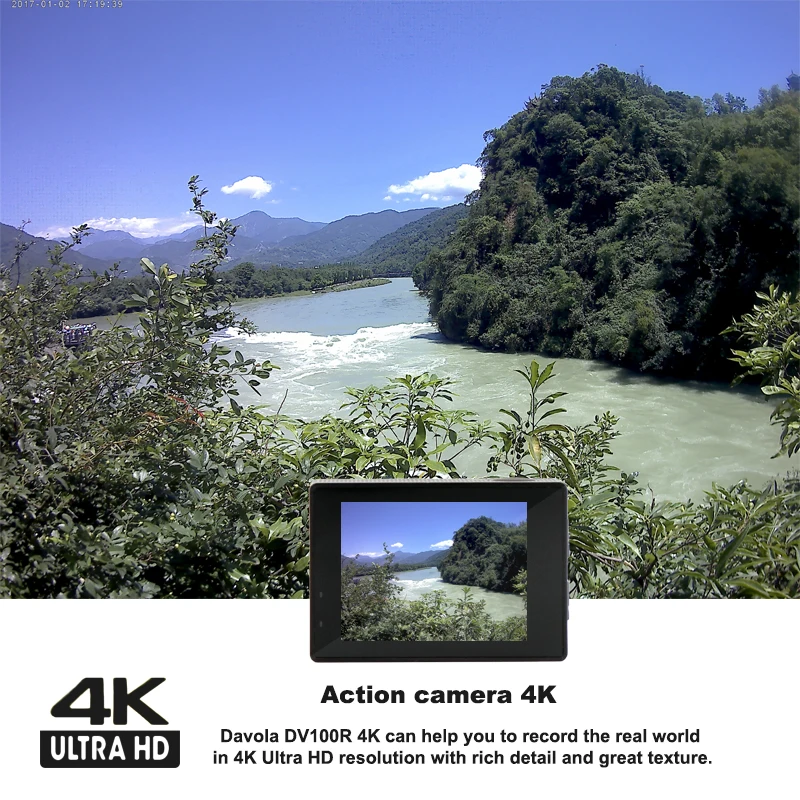 Экшн К камера 4 Спортивная водостойкая подводная Davola HD 1080 P Мини wifi go открытый
