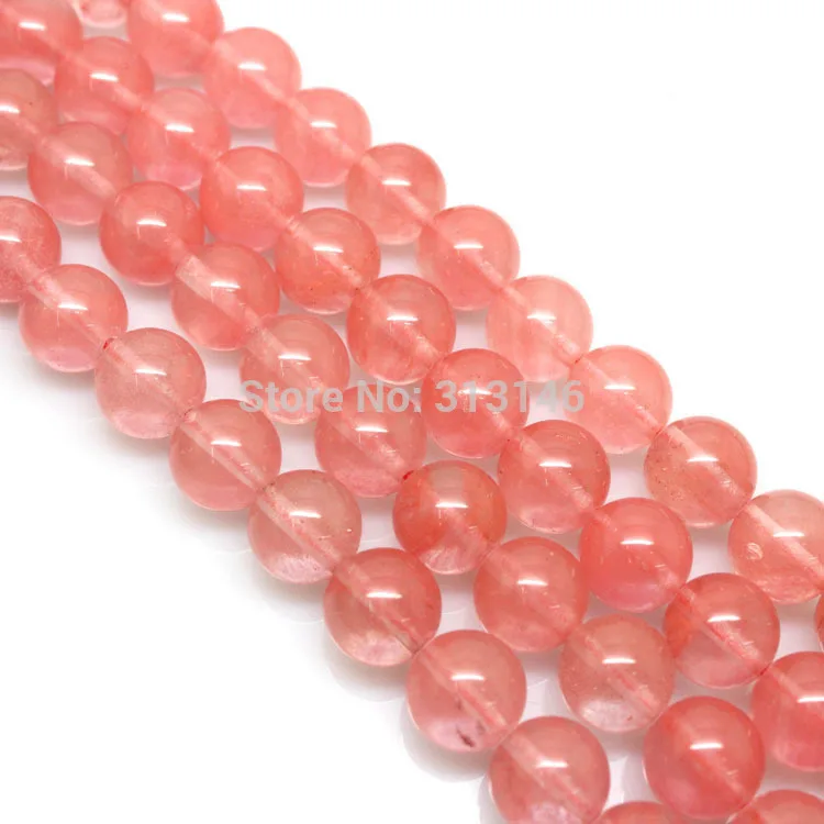 Cherry Quartz Натуральный ассорти смешанный драгоценный камень круглые свободные нитяные каменные бусины для DIY ожерелье браслет Изготовление ювелирных изделий Размер на выбор 4 6 8 10 12 14 мм - Цвет: Cherry Quartz