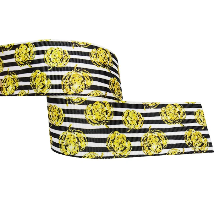 Kingsens 38 & 75 мм тыквенная шляпа Осенние Кленовые листочки напечатанные grosgrain ленты
