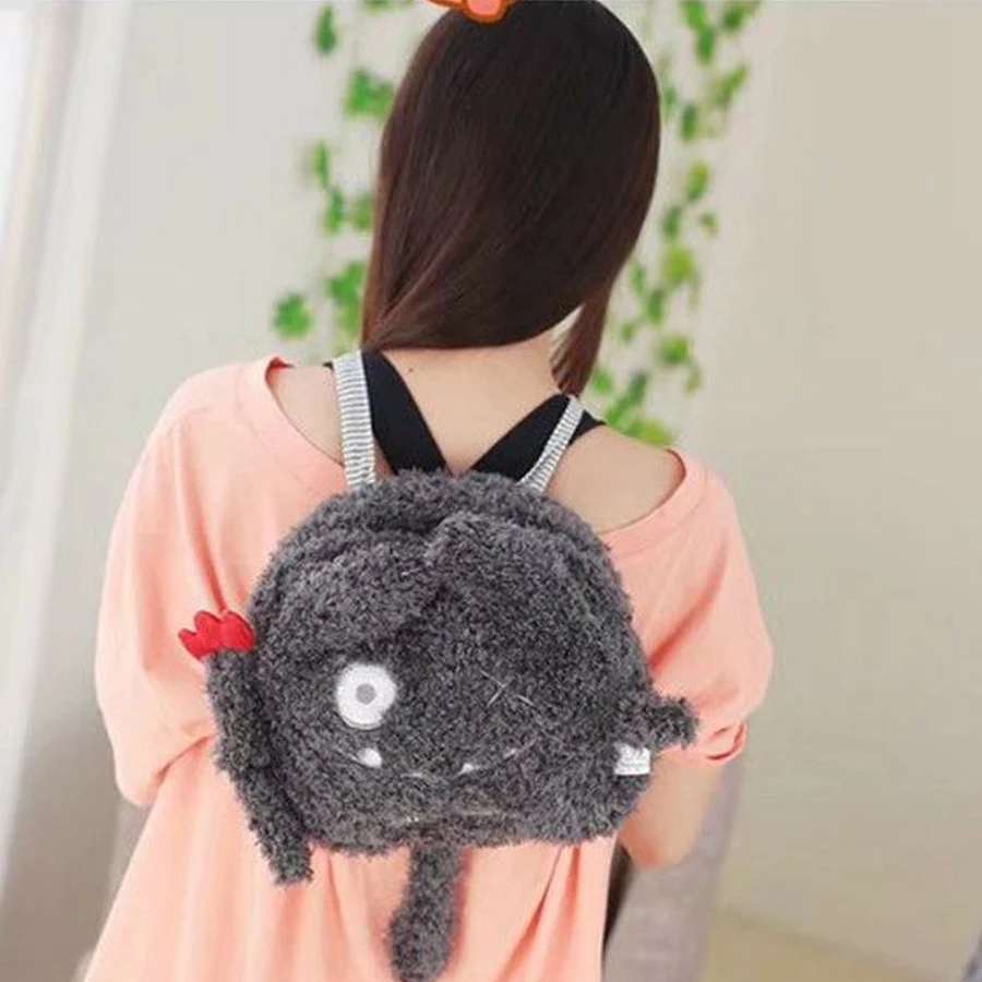 Мягкий плюшевый маленький рюкзак для женщин милый мини Рюкзак Kawaii модный в