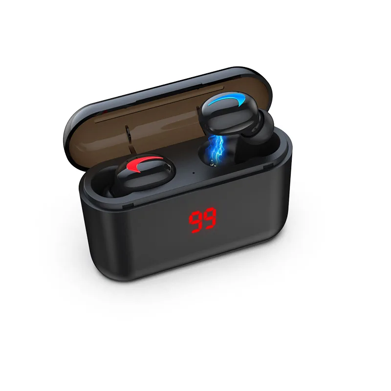 Новые TWS беспроводные bluetooth-наушники с зарядным устройством, Спортивные Беспроводные наушники с HD микрофоном, водонепроницаемые наушники с шумоподавлением