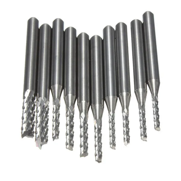 

3 Sets/lot _ 10pcs Carbide 1.5mm-3.175mm End Mill Engraving Bits Cnc Rotary Burrs