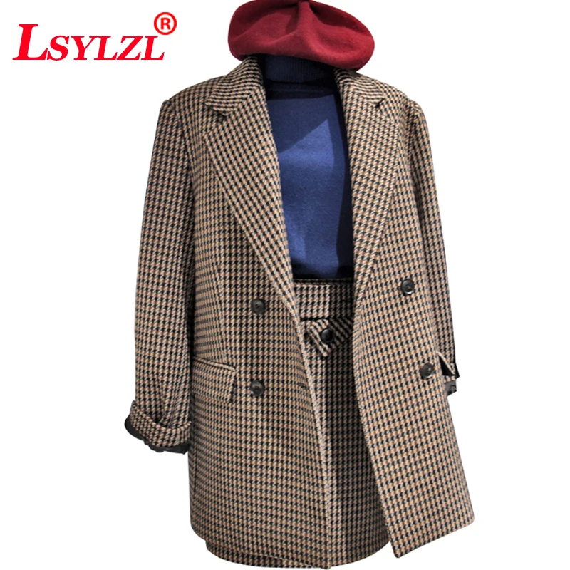 

New Fashion Uniform Design Work Wear Suits With Jackets+Skirt Novelty lattice Professional Office Uniforms for Business C313