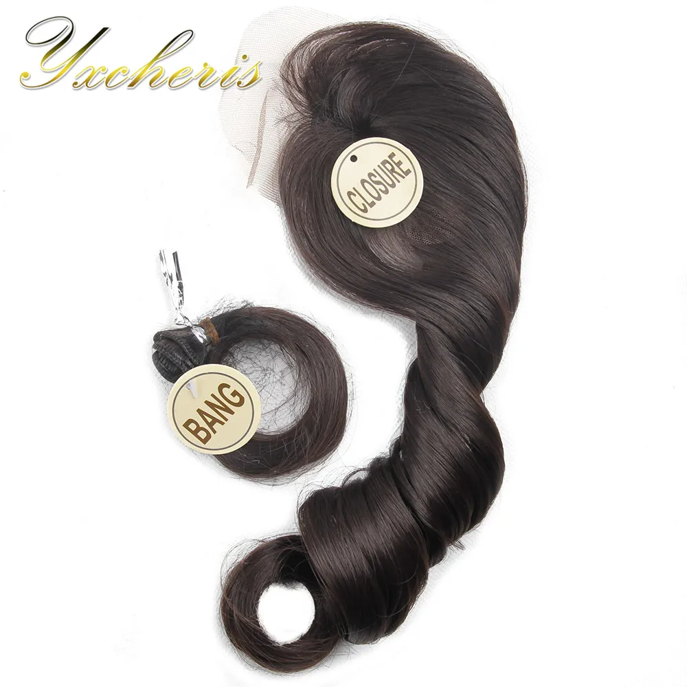YXCHERISHAIR 8 шт./упак. синтетика(переход от темного к светлому) пряди с застежкой и взрыв 2" 22" 2" двойной уточной нити высокое Температура волокна