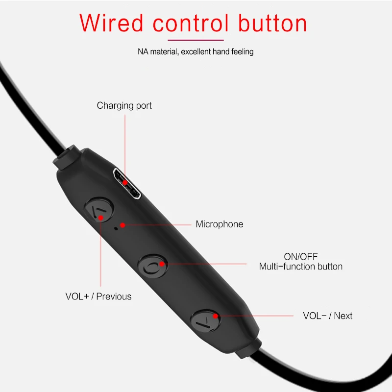 X3 Wireless Headphones Bluetooth Earphone Sports Stereo Bass in Ear Monitor Neckband Earphones Headset with Mic for Phone | Электроника
