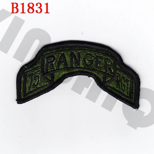 Полная вышивка патч армии США 75th RANGER 1st 2BN 3BN военный тактический боевой дух - Цвет: B1831