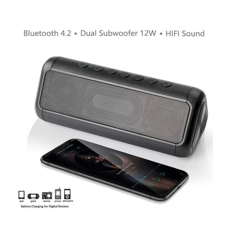 Bluetooth динамик водонепроницаемый мощный портативный динамик s беспроводной Солнечный громкий динамик внешний аккумулятор AUX наружная музыкальная колонка
