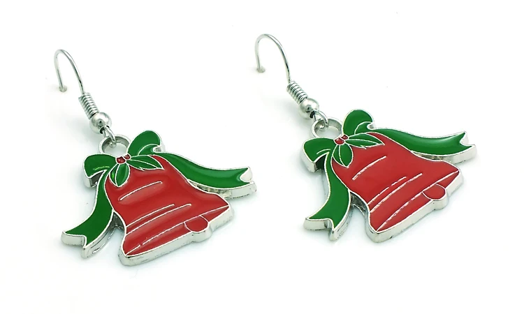 

Fashion Dangle Earrings Red Enamel Bells Charms Earring For Women Jewelry Free Shipping