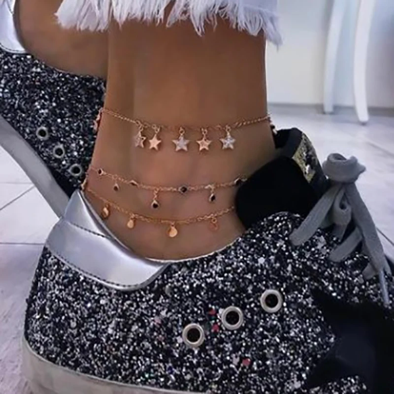 Женский простой браслет на щиколотку mlin летние пляжные браслеты ногу с Sun Turtle