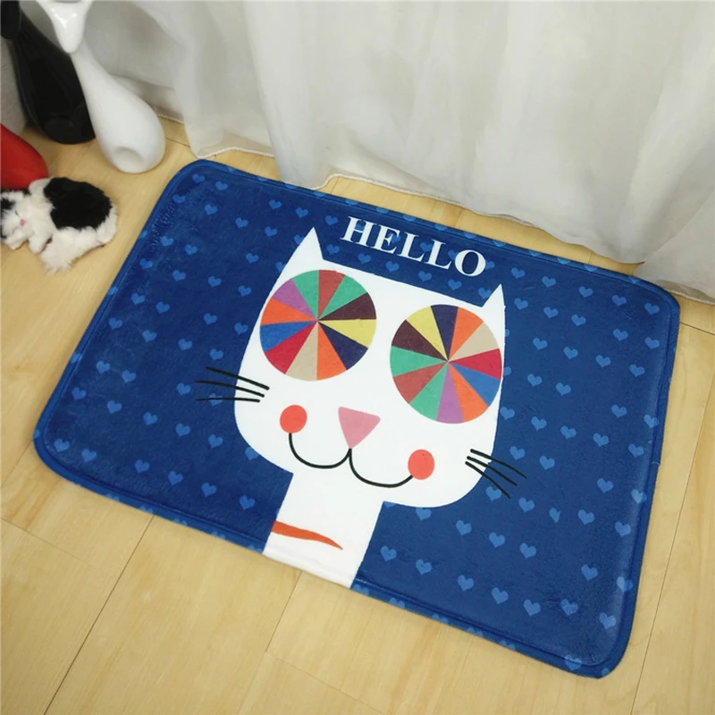 New Cartoon Animal Home Carpet Cat Dog Floor Carpets Rugs for Bedroom Bathroom Living Room Mats Kitchen Funny Entrance Mat | Дом и сад