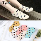 ETya женские новые хлопковые носки на весну и лето, модные женские простые носки с мультяшным рисунком, тапочки, короткие носки с милым котом, оптовая продажа