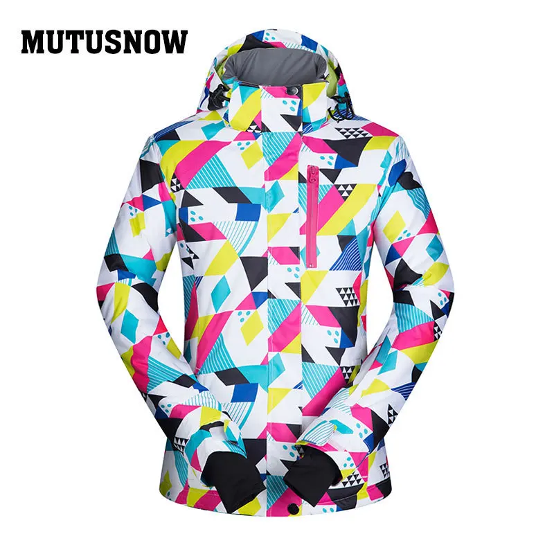 Женская лыжная куртка MUTUSNOW, ветрозащитная водонепроницаемая куртка для катания на лыжах и сноуборде, верхняя спортивная одежда, очень тепл...