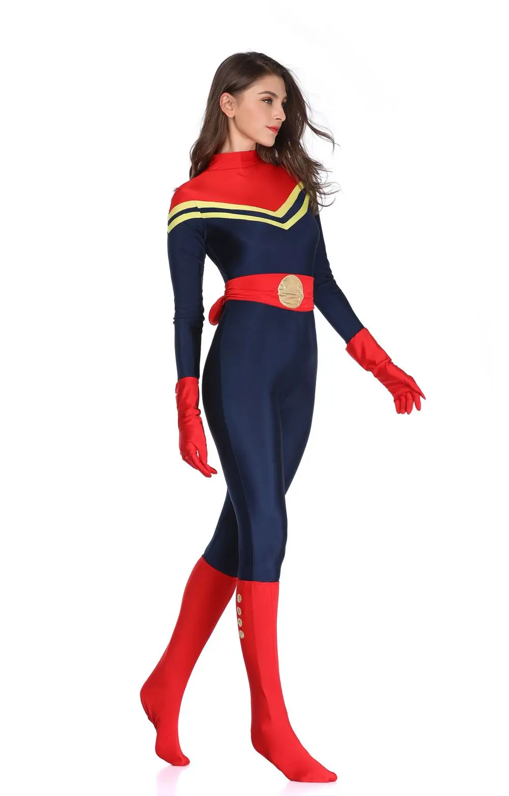 Взрослый костюм супердевушки высокого качества Marvel Мстители костюмы косплей супергероя Тор Американский капитан комбинезоны Z1907