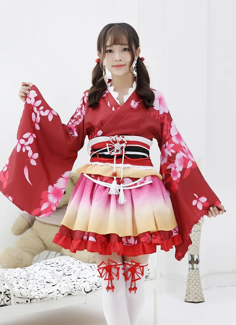 

Anime Love Live Cosplay Costumes Kousaka Honoka Sonoda Umi Nishikino Maki Kimono Cosplay Costumes Love Live Yukata