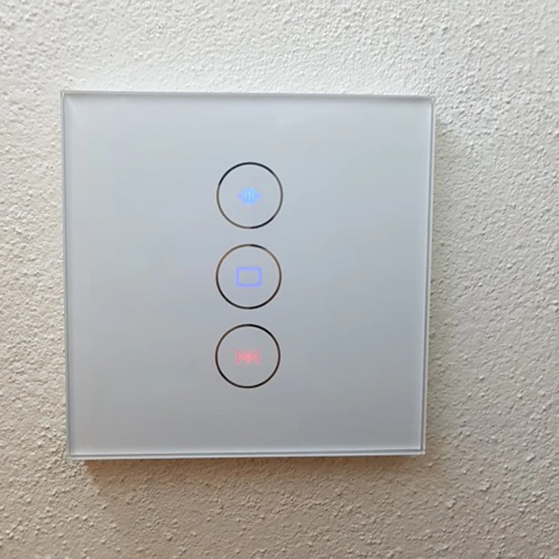 Wi-Fi Curtain Switch Uk/EU Glass Panel Smart Mobile Control Via Tuya App Work with Amazon Alexa Google Home for | Обустройство дома