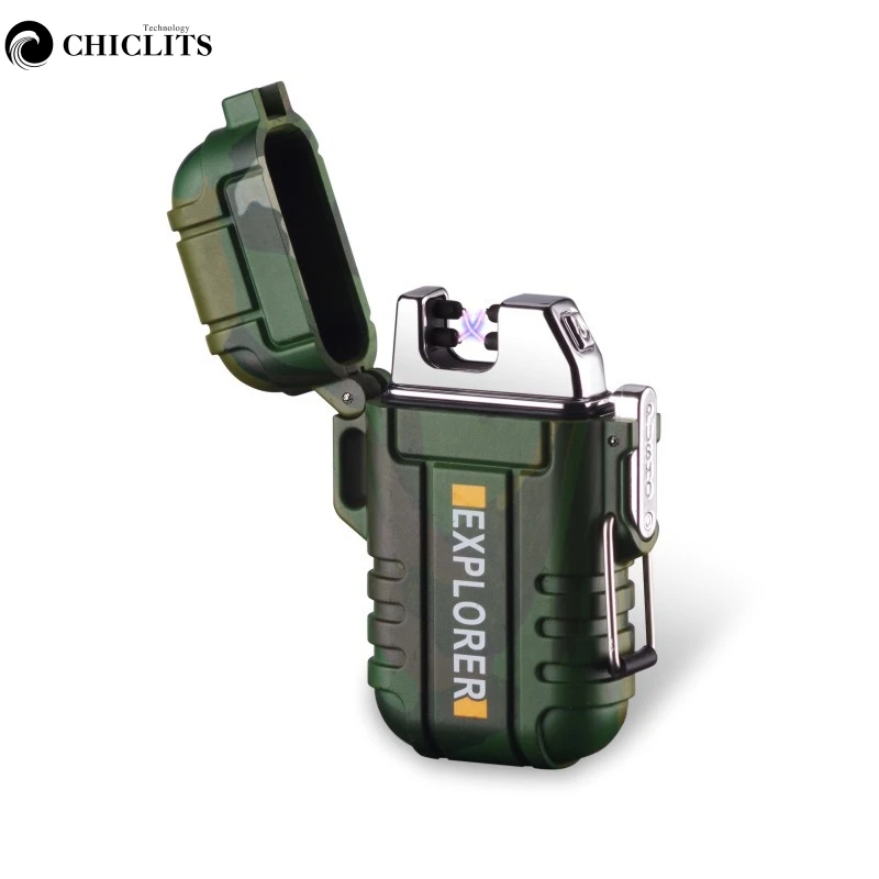 

Double ARC Lighter Plasma Waterproof For Out Door Camping Sports USB Charging Electric Lighter For Cigarette Smoking