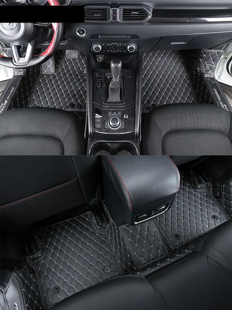 Lsrtw2017 волокна кожи для автомобильных ковриков для mazda CX-5 2012 2013
