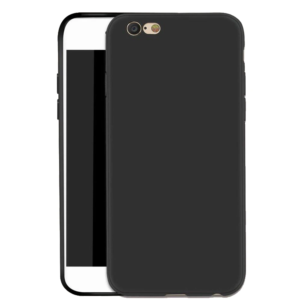 Мягкий силиконовый черный чехол из ТПУ для iPhone 5 5s SE 6 6s 7 8 PLUS X XR XS MAX X|Бамперы| |