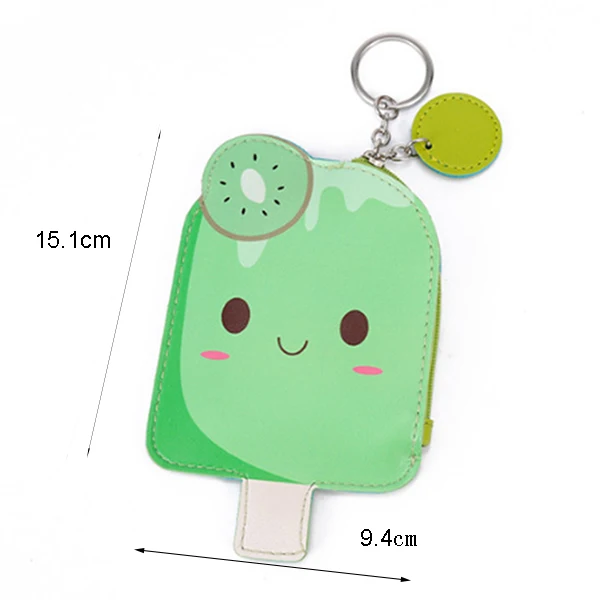 Kawaii Детский кошелек для монет, карманная Сумочка, милый мультяшный крем для мороженого, маленький кошелек на молнии для девочек, сумка для денег для детей, подарки