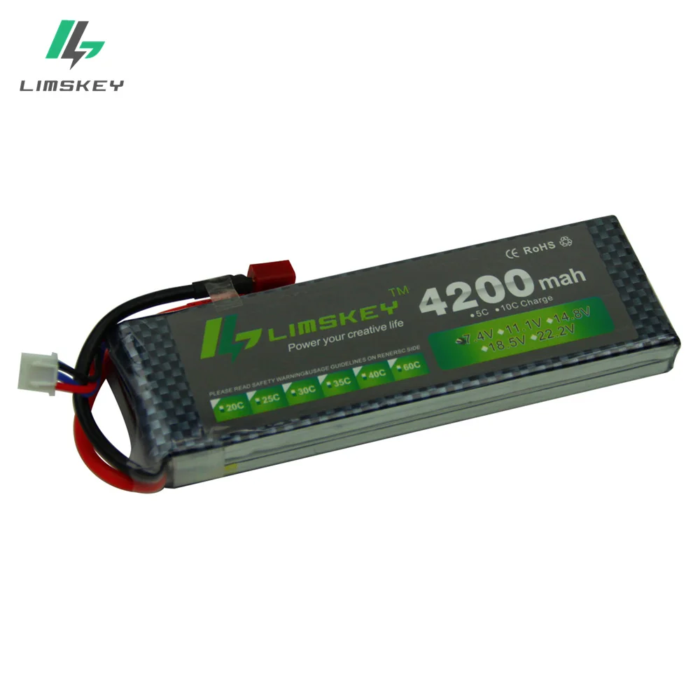 Limskey POWER 7 4 V 4200 mAh 25C 2S LiPo батарея с T/XT60 разъем для радиоуправляемого автомобиля