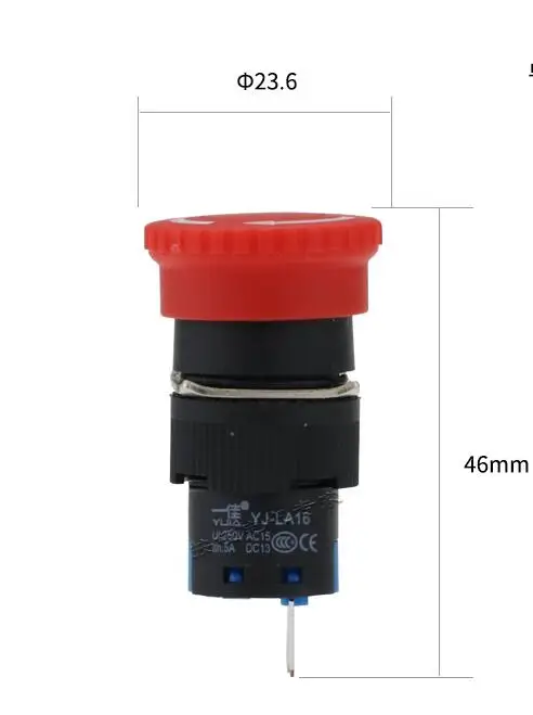 LA16-11ZS emergency push button switch 16mm | Обустройство дома