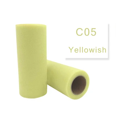 Color C05 25yd/рулон 15 см Тюль Кружево день рождения свадебное украшение подарочная упаковка Merry Christmas события принадлежности для детского душа слоеная юбка DIY - Цвет: Color C05