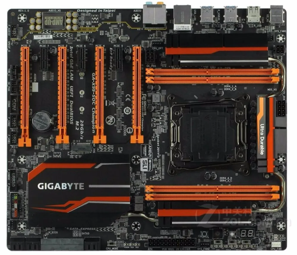Для Gigabyte Champion оригинальная б/у материнская плата разъем X99 LGA 2011 V3 DDR4 USB3.0 SATA3 GA