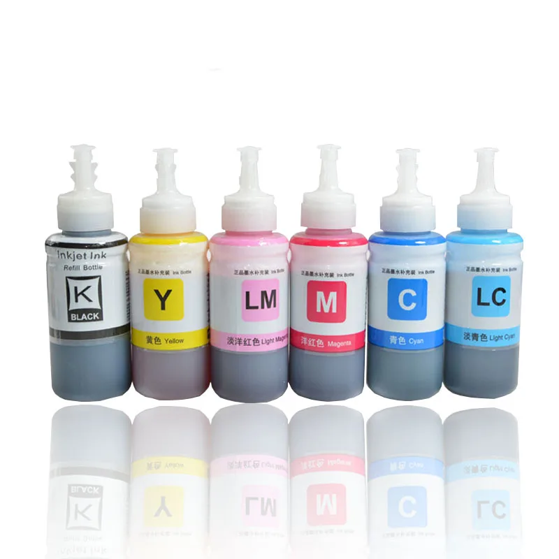 1set OSK 70ML Ink Refill Kit compatible EPSON L800 L801 L805 L810 L850 L1800 printer ink T6731 T6732 T6733 T6734 T6735 T6736 - Цвет: 1set