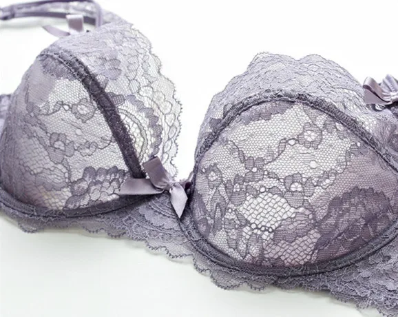 Летний новый большой кружевной Ультратонкий Прозрачный женский бюстгальтер