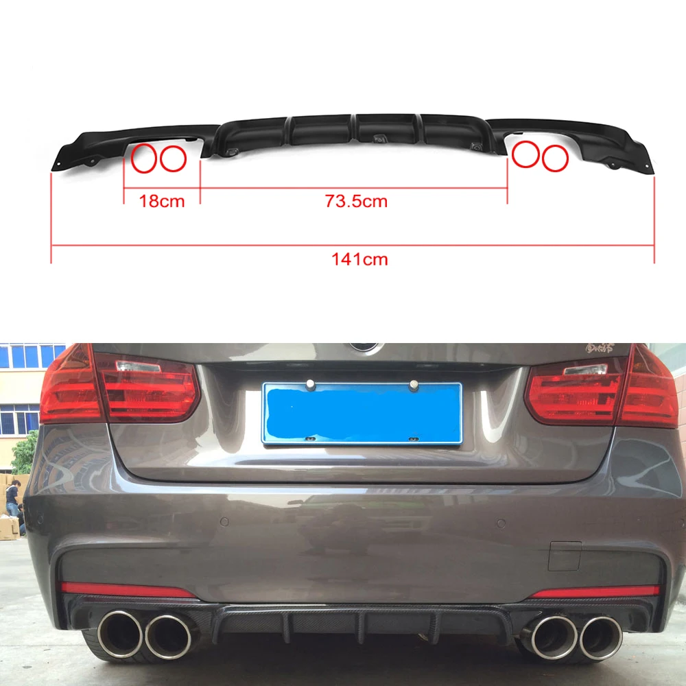 FRP черный задний бампер диффузор для BMW 3 серии F30 M Sport 2012-2017 320i 325i 335i 340i спойлер |