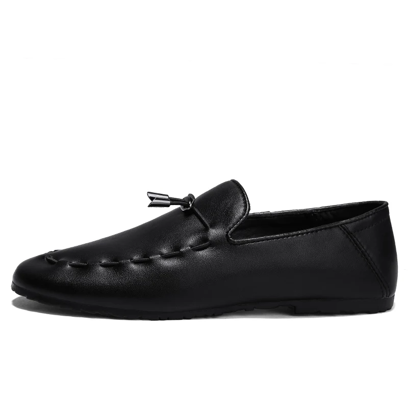 2018 Genuine Leather Men Loafers New Handmade Sewing Casual Shoes Moccasins Flat fashion slip on driving shoes | Обувь