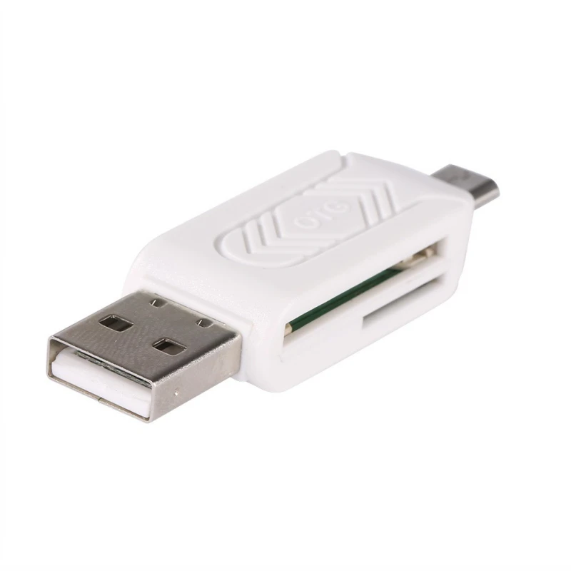 4 цвета 2 в 1 USB OTG кардридер Micro USB OTG TF/SD кардридер телефонный удлинитель-переходник флэш-накопитель адаптер для смартфона ПК