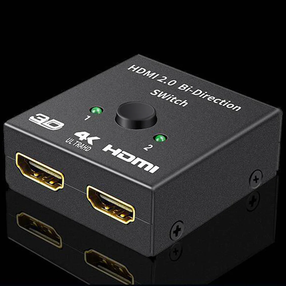 4K HDMI коммутатор 2 порта двунаправленный 1x2/2x1 HDMI коммутатор сплиттер Sup порты Ultra HD 4K 1080P 3D HDR HDCP для PS4 Xbox HDTV
