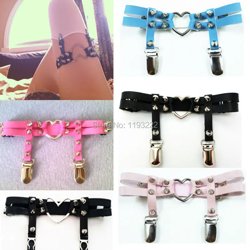 2 стиля Сексуальные ПАНК чулки в готическом стиле ручной работы с большим сердцем