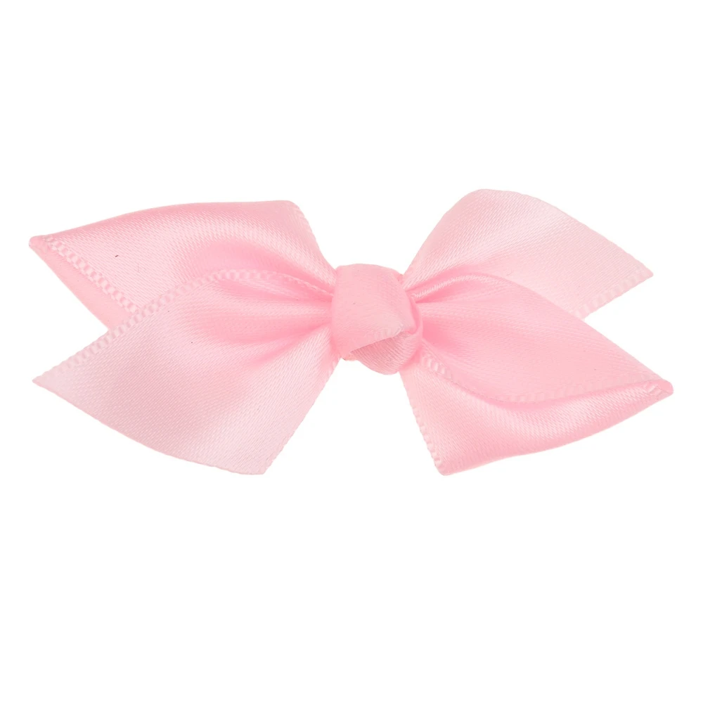 Light Pink 20 шт. лента 3*6 см банты DIY аксессуары для волос гладкий бант милый бант аксессуар бабочка бутик головной убор для повязки на голову - Цвет: Light Pink