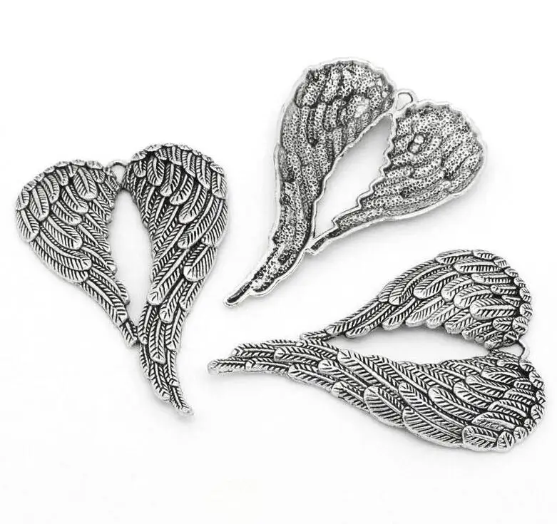 Подвески Крылья Ангела в тибетском стиле панк для изготовления ювелирных