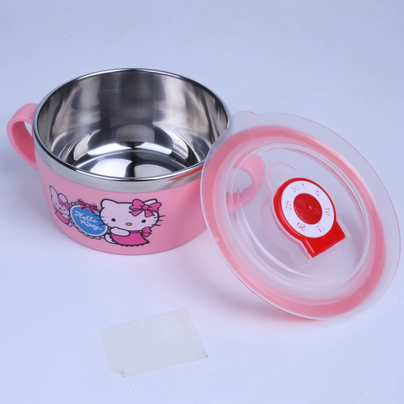 Милая Детская миска из нержавеющей стали контейнер для еды детская столовая