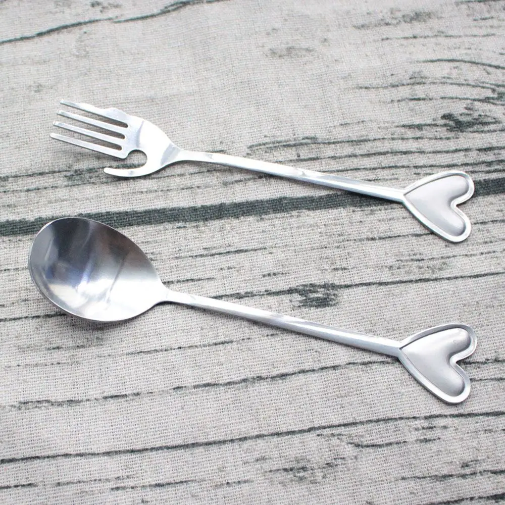 В форме сердца любви Кофе мерная чайная ложка Sporks для свадебной съемки