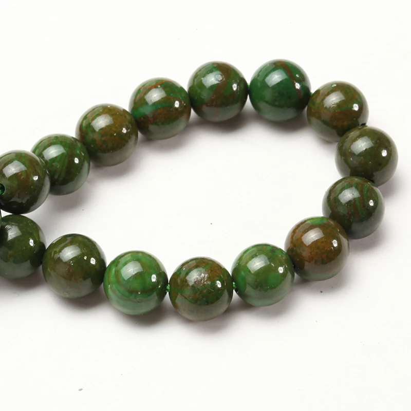 wholesale 8mm green Loose beads round natural stone Fashion men's bracelet accessories Men's bangle | Украшения и