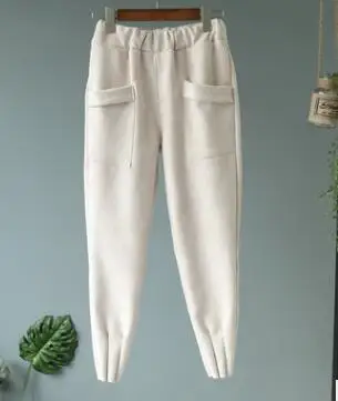Big pocket Pantalon Mujer, женские штаны-шаровары, новые женские штаны, ограниченная серия, Vadim,,, зимний стиль, хорошее качество - Цвет: Big pocket