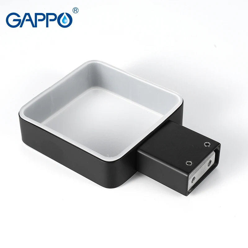 GAPPO чашки стаканы черный настенный аксессуары для ванной комнаты держатель