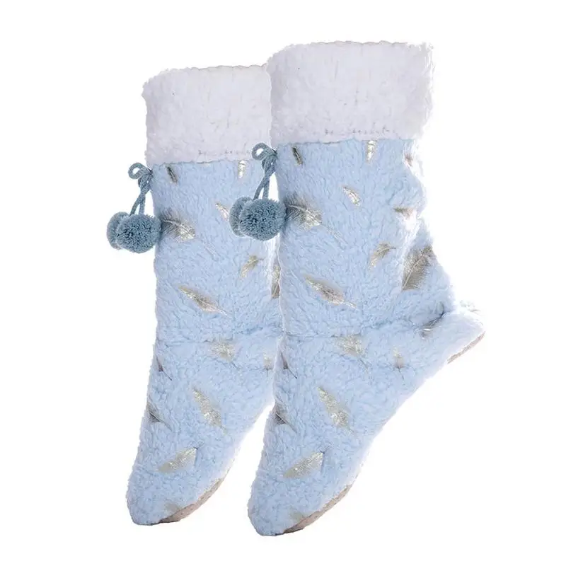 

2018 Women's Embroidered Boots Shoes Winter Warm Home Cotton-padded Shoes Winter Soft Bottom Indoor Plush Boots