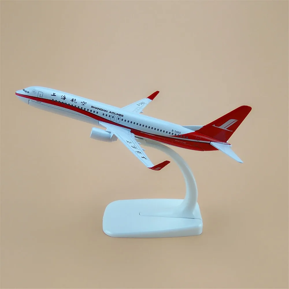 16 см сплав металла воздушный Китай Шанхай Модель самолетов Boeing 737 800 B737 модель