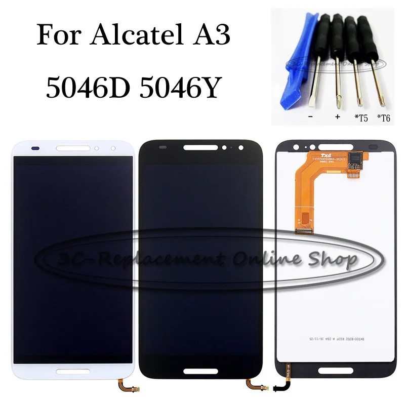 100% тестирование для Alcatel One Touch A3 5046 5046Y 5046D 5046X ЖК дисплей Дисплей + кодирующий