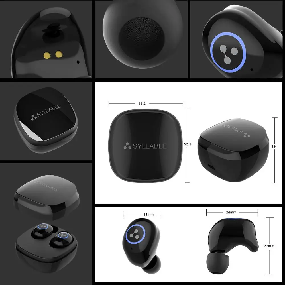 2020 SYLLABLE SD16 сенсорная Bluetooth гарнитура спортивные 6 часов наушники истинные